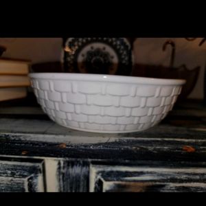 Pfaltzgraff meadow lane basket weave floral vegetable serving tray USA 8.75"